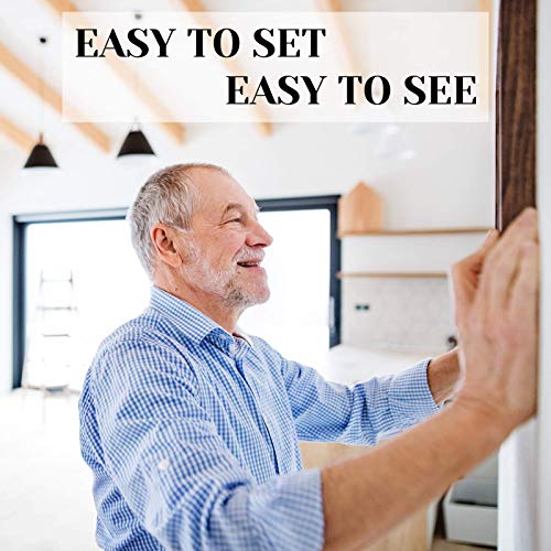 Pendulum Wall Clock Battery Operated - Hanging Grandfather Wall Clock with Pendulum - Quiet Wood Pendulum Clock - Decorative Wooden Wall Clock for Living Room Decor, Office & Home Décor Gift 23.5x9.75
