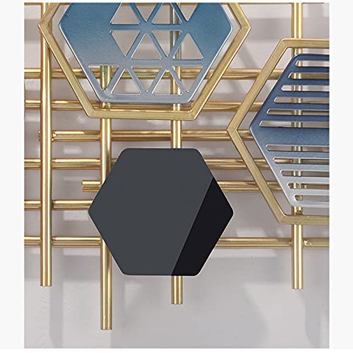 Wall Clock Modern Large Decorative Wall Clock 3D Art Wrought Iron Modern Clocks Mute Wall Clocks Living Room Corridors Quartz Clocks Fashion Home Wall Watches,Gold,115 * 50cm Wall Decor Clock