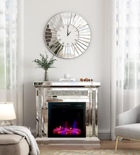 Modern 24" Mirrored Wall Clock for Any Room