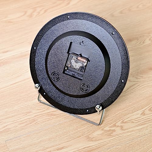 Fichl 11inch Nova Wall Clock Decorative for Kitchen,Home,Bedrooms,Office Modern Style Silent Non-Ticking (Black)