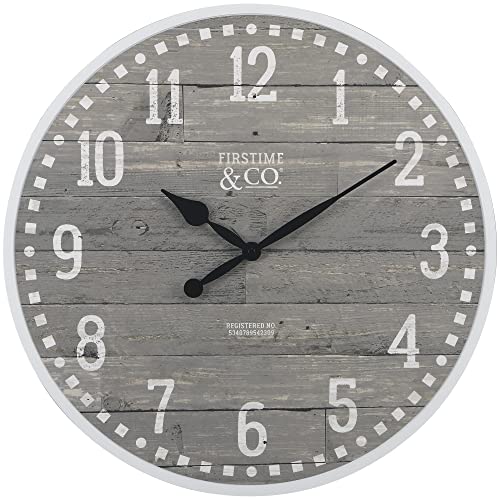 FirsTime Gray Arlo Large Vintage Wall Clock