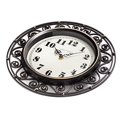 Park Madison 12-Inch Vintage Iron Wall Clock