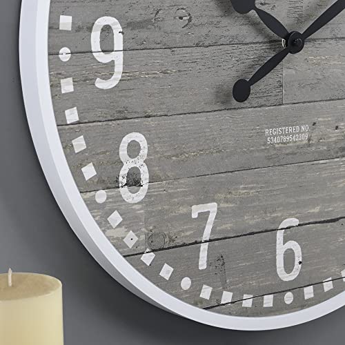FirsTime Gray Arlo Large Vintage Wall Clock