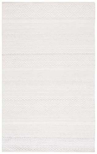 Safavieh Natura Collection 8' x 10' Ivory NAT934A Handmade Moroccan Farmhouse Boho Area Rug