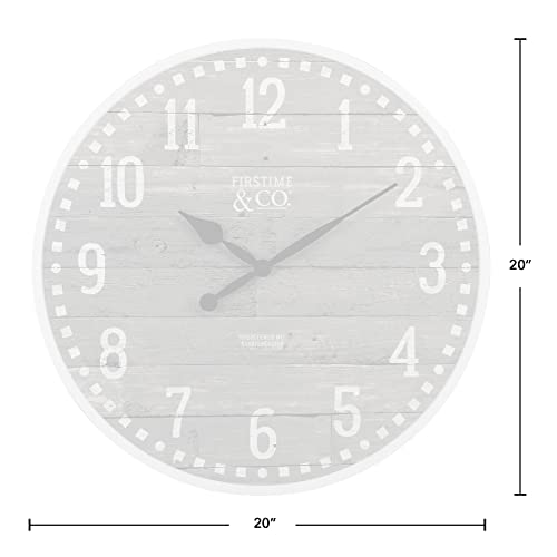 FirsTime Gray Arlo Large Vintage Wall Clock