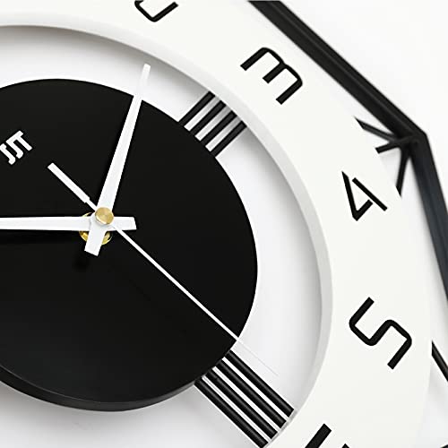 Modern 17-Inch Silent Wall Clock for Home Decor