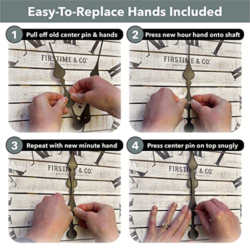 FirsTime Gray Arlo Large Vintage Wall Clock