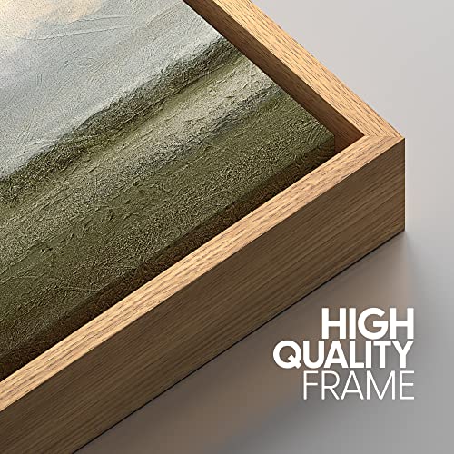SIGNWIN Framed Canvas Print Wall Art Set Minimal Pastel Sunset Desert Landscape Nature Abstract Illustrations Modern Art Decorative Nordic for Living Room, Bedroom, Office - 24"x36"x3 Natural