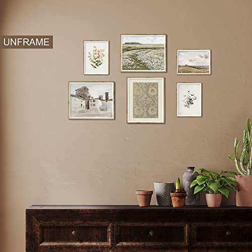 Vintage Botanical Wall Art Set of 6 Prints