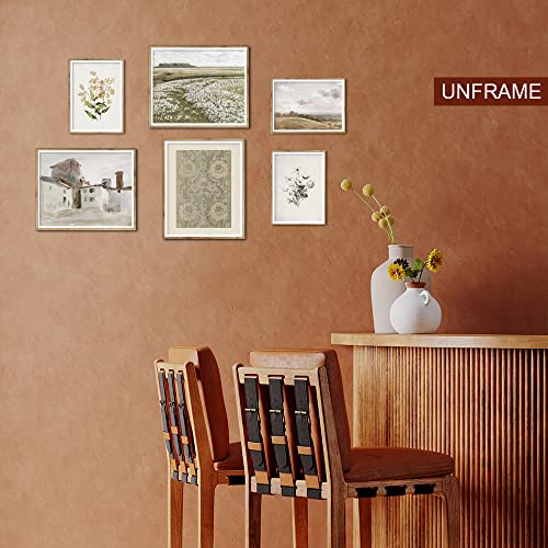 Vintage Botanical Wall Art Set of 6 Prints