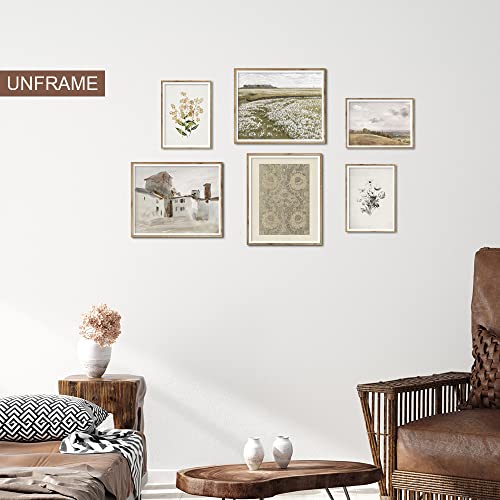 Vintage Botanical Wall Art Set of 6 Prints