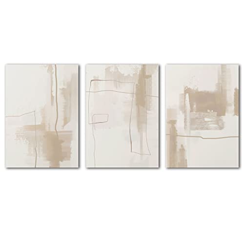 Beige Abstract Wall Art Canvas for Home Decor