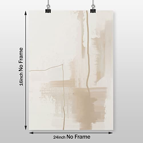 Beige Abstract Wall Art Canvas for Home Decor