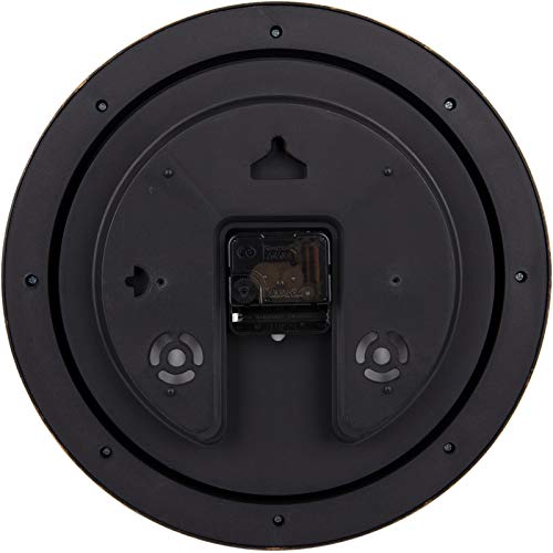 Vintage 12-Inch Silent Wall Clock in Antique Gold