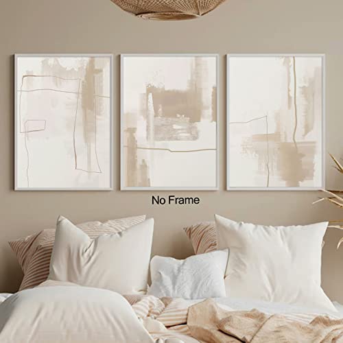 Beige Abstract Wall Art Canvas for Home Decor