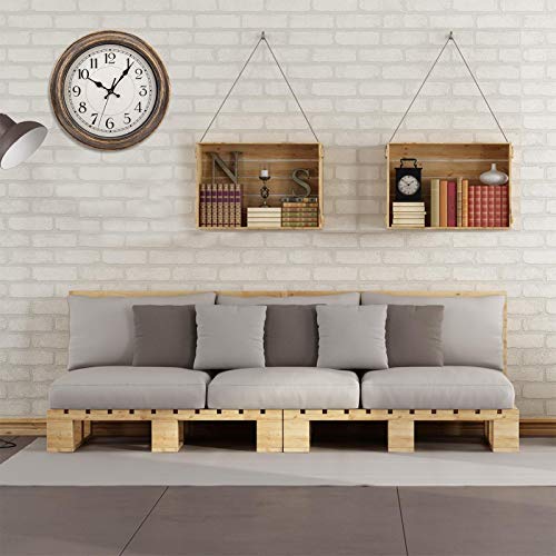 Vintage 12-Inch Silent Wall Clock in Antique Gold