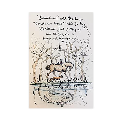 Charlie Illustrator Mackesy Poster The Boy The Mole The Fox by Charlie Mackesy Poster Room Wall Art Canvas Poster Bedroom Decor Sports Landscape Office Room Decor Gift Style 12x18inch(30x45cm)