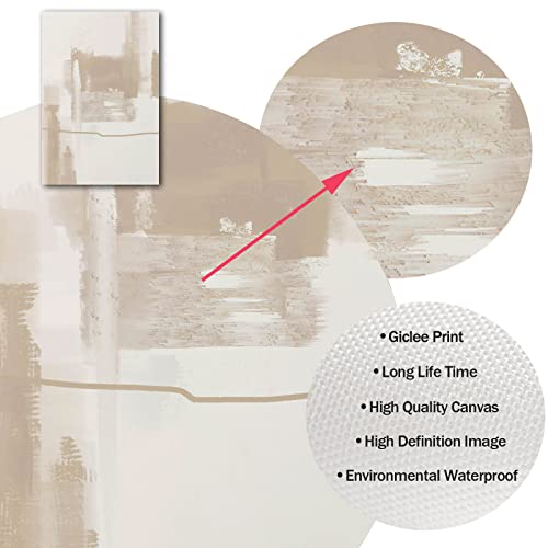 Beige Abstract Wall Art Canvas for Home Decor