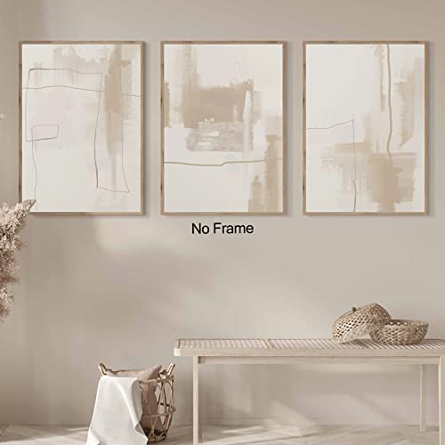 Beige Abstract Wall Art Canvas for Home Decor