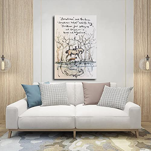 Charlie Illustrator Mackesy Poster The Boy The Mole The Fox by Charlie Mackesy Poster Room Wall Art Canvas Poster Bedroom Decor Sports Landscape Office Room Decor Gift Style 12x18inch(30x45cm)