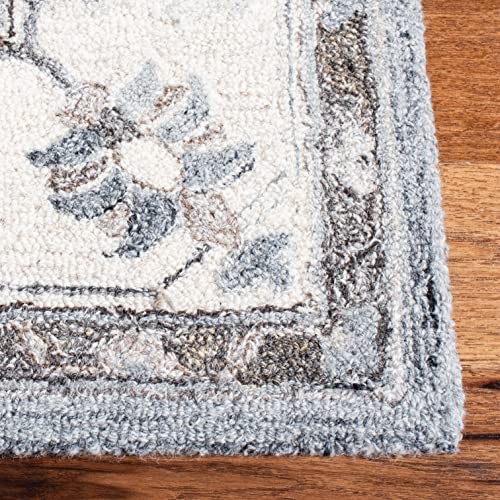 Safavieh Suzani Collection 10' x 14' Grey/Ivory SZN331A Handmade Boho Wool Area Rug