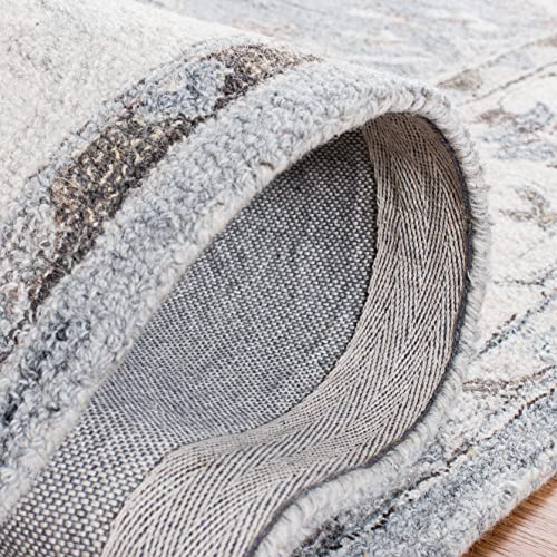 Safavieh Suzani Collection 10' x 14' Grey/Ivory SZN331A Handmade Boho Wool Area Rug