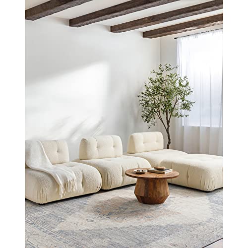 Becki Owens x Surya Luca Medallion Area Rug , 9'2" x 12', Pewter