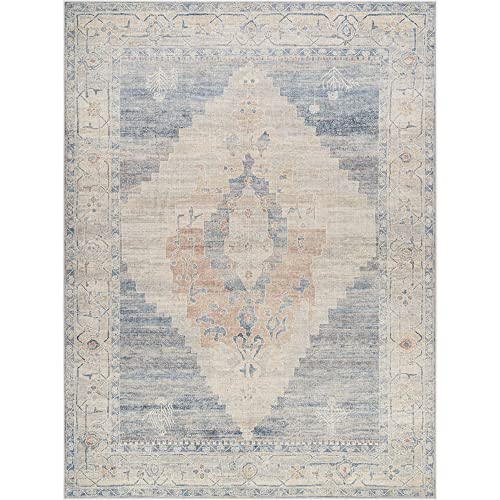 Becki Owens x Surya Luca Medallion Area Rug , 9'2" x 12', Pewter