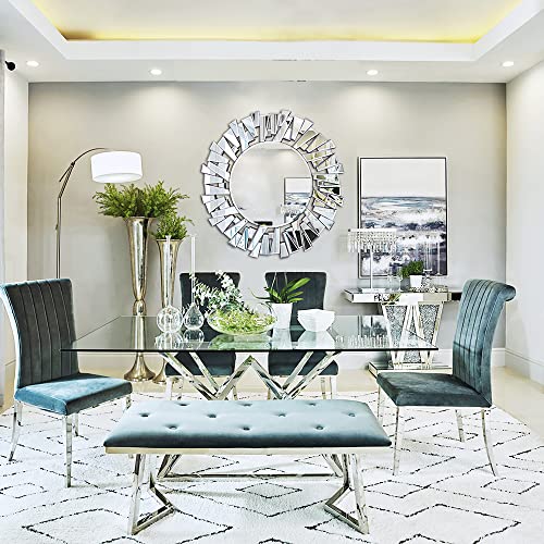 32-Inch Stereoscopic Round Wall Mirror Decor