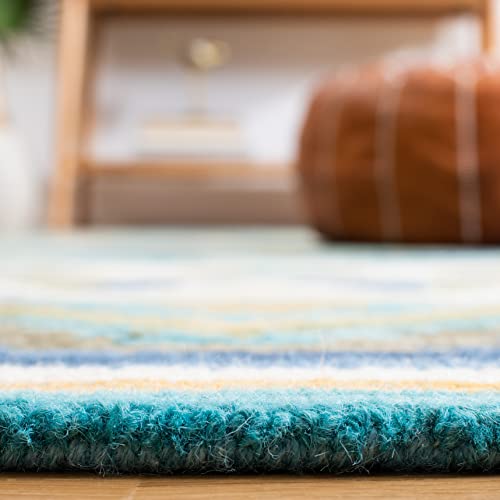 Safavieh Aspen Collection 8' x 10' Blue/Yellow APN352M Handmade Boho Tribal Wool Area Rug