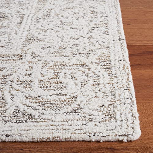 Safavieh 8' x 10' Ivory/Brown Wool Area Rug