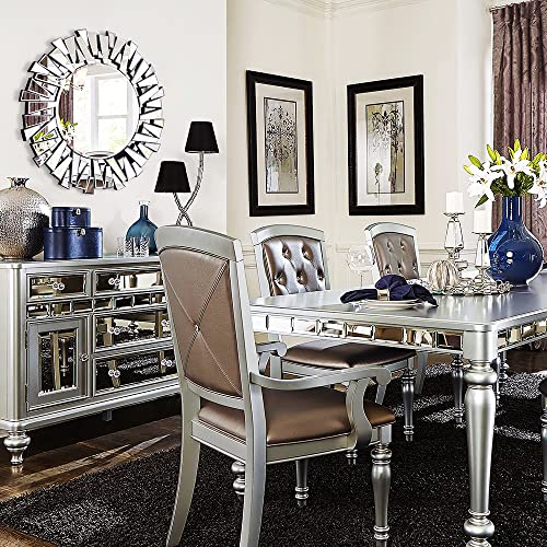 32-Inch Stereoscopic Round Wall Mirror Decor