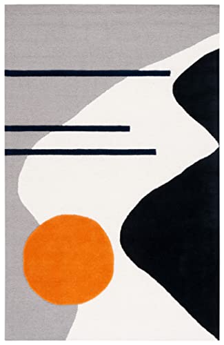 Safavieh Rodeo Drive Collection 9' x 12' Grey/Black RD883F Handmade Mid-Century Modern Abstract Wool Area Rug