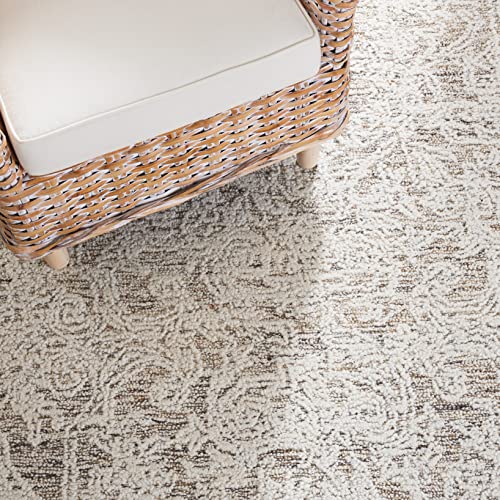 Safavieh 8' x 10' Ivory/Brown Wool Area Rug