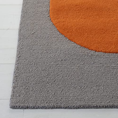 Safavieh Rodeo Drive Collection 9' x 12' Grey/Black RD883F Handmade Mid-Century Modern Abstract Wool Area Rug