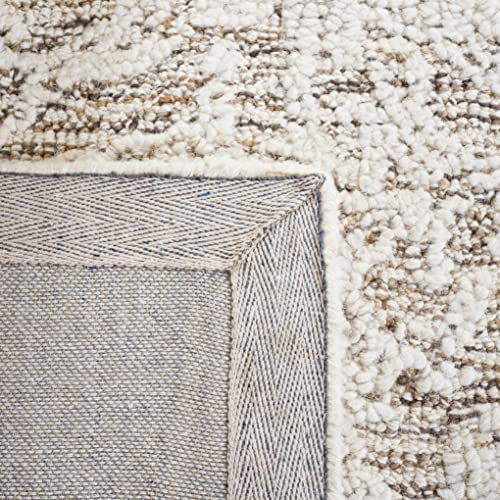 Safavieh 8' x 10' Ivory/Brown Wool Area Rug