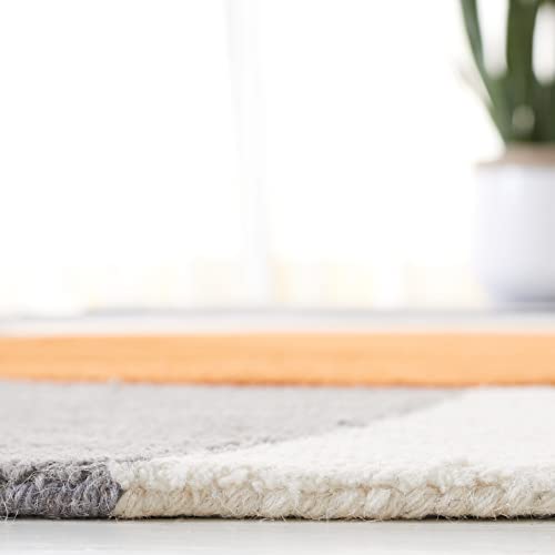 Safavieh Rodeo Drive Collection 9' x 12' Grey/Black RD883F Handmade Mid-Century Modern Abstract Wool Area Rug