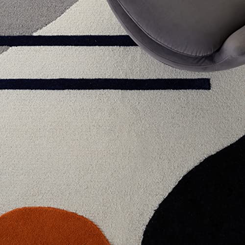Safavieh Rodeo Drive Collection 9' x 12' Grey/Black RD883F Handmade Mid-Century Modern Abstract Wool Area Rug