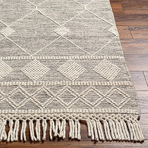 SURYA Hemingway Global Moroccan Area Rug,9' x 12',Light Grey
