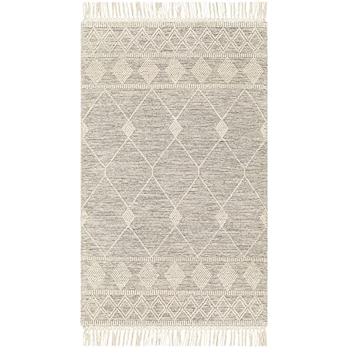 SURYA Hemingway Global Moroccan Area Rug,9' x 12',Light Grey
