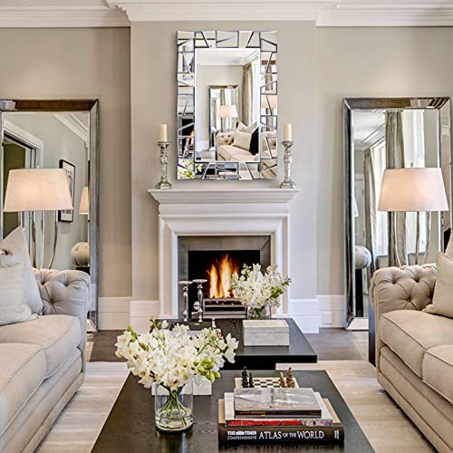 Chende 36"x24" Modern Rectangle Wall Mirror