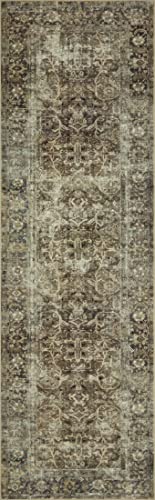 Loloi x Magnolia Home by Joanna Gaines Sinclair SIN-01 Collection Machine Washable Area Rug, Pebble / Taupe, 8'-6" x 11'-6"
