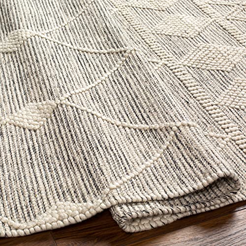 SURYA Hemingway Global Moroccan Area Rug,9' x 12',Light Grey