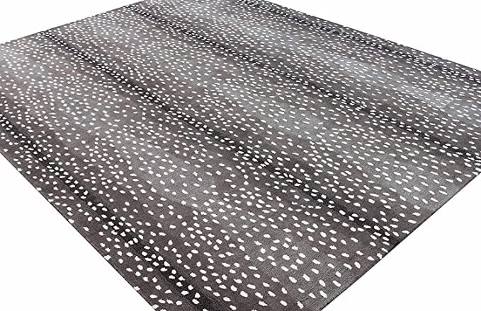 Restoration and Renovation Antelope Cheetah Blue Animal Contemporary Handmade 100% Woolen Area Rugs & Carpets (Mink, 12x9)