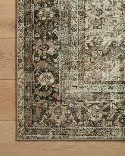 Loloi x Magnolia Home by Joanna Gaines Sinclair SIN-01 Collection Machine Washable Area Rug, Pebble / Taupe, 8'-6" x 11'-6"