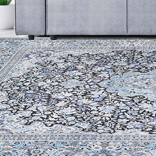 Large Floral Medallion Area Rug, 10' x 14