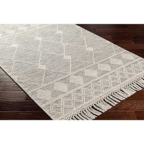 SURYA Hemingway Global Moroccan Area Rug,9' x 12',Light Grey