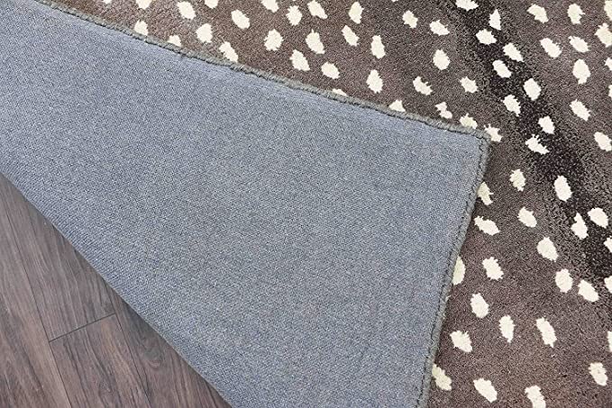 Restoration and Renovation Antelope Cheetah Blue Animal Contemporary Handmade 100% Woolen Area Rugs & Carpets (Mink, 12x9)