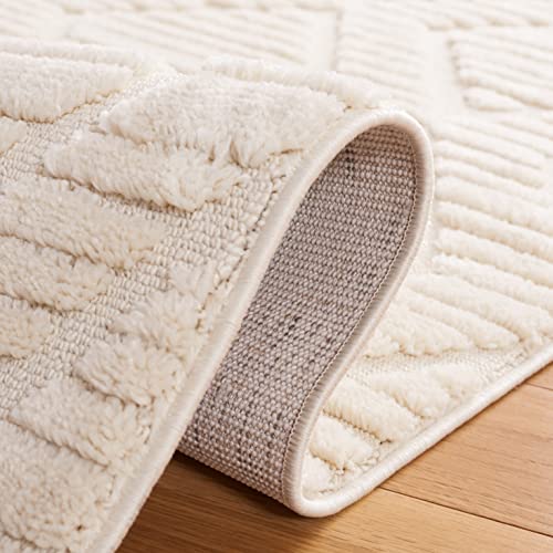 Safavieh Urban Collection 9' x 12' Ivory URB208A Moroccan Rustic Tassel Fringe Area Rug