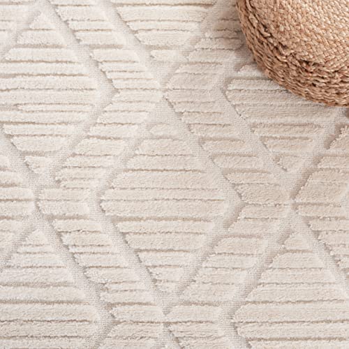 Safavieh Urban Collection 9' x 12' Ivory URB208A Moroccan Rustic Tassel Fringe Area Rug